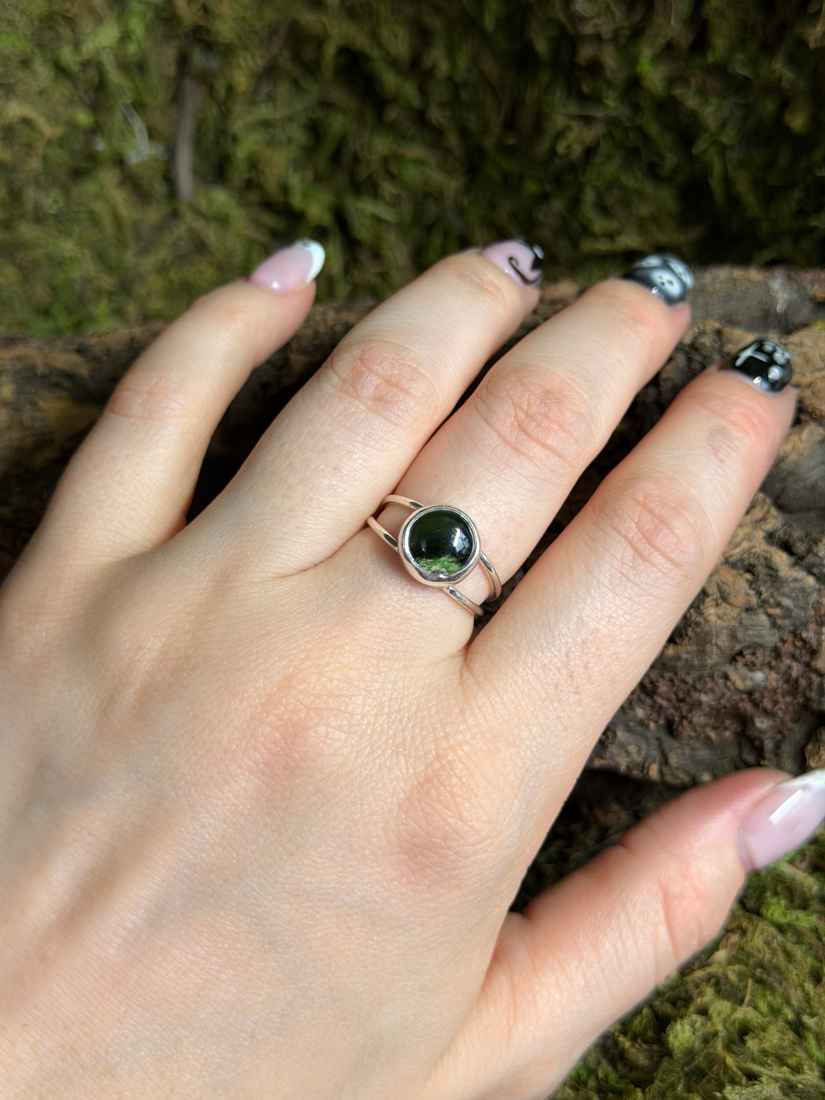 Chrome Chalcedony Eye Ring ✦ Size 8