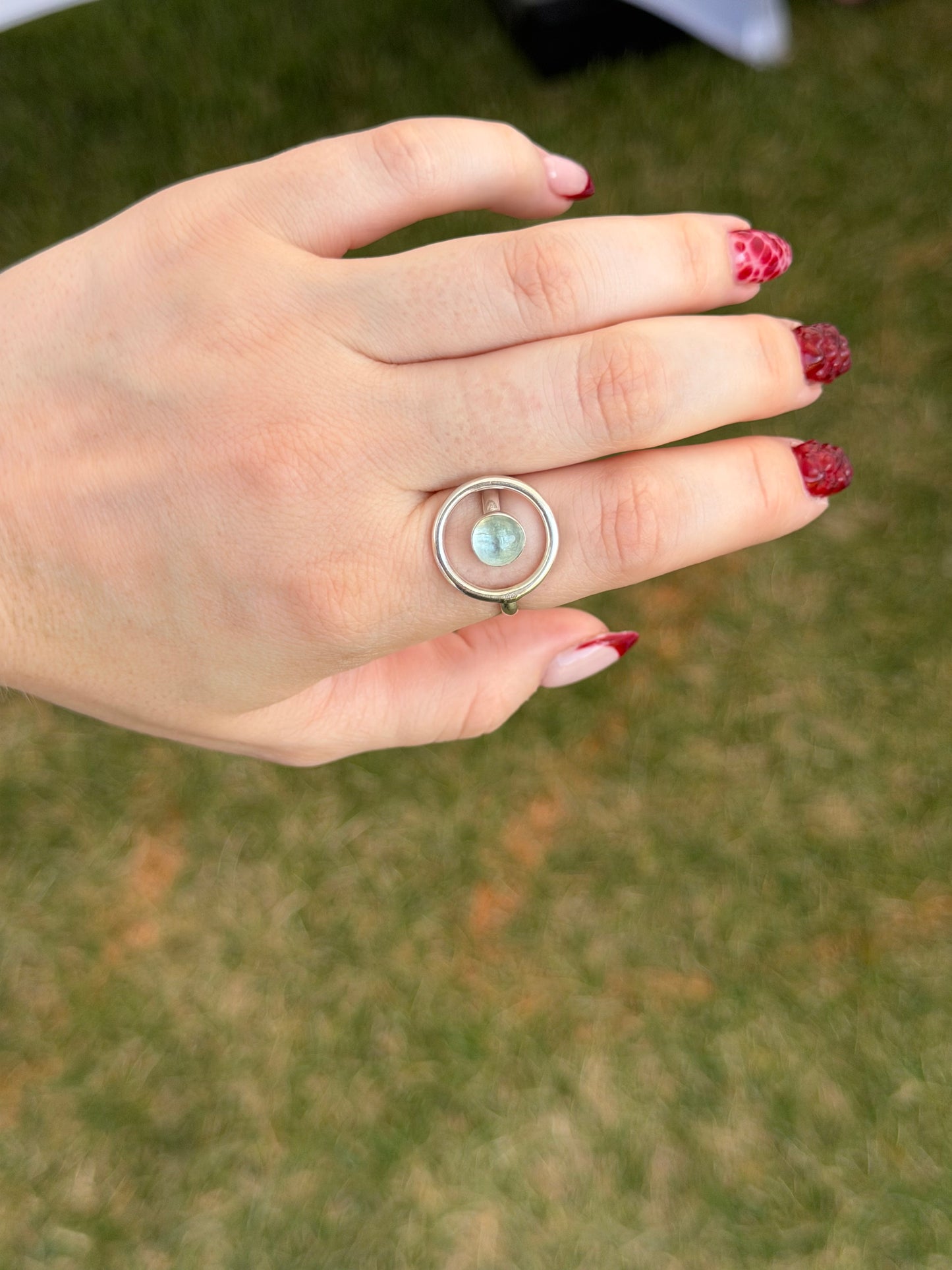 Aquamarine UFO Ring ✦ Multiple Sizes