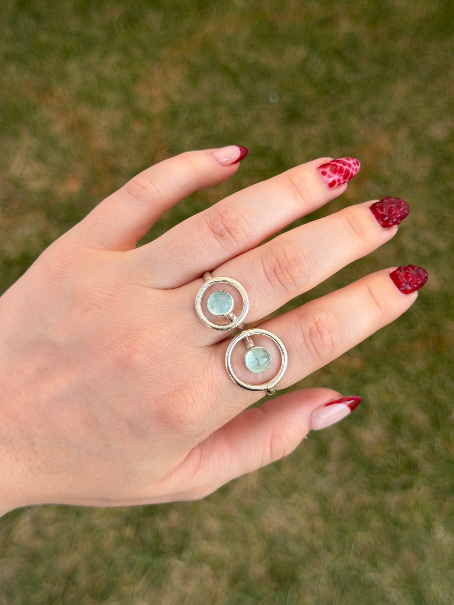 Aquamarine UFO Ring ✦ Multiple Sizes