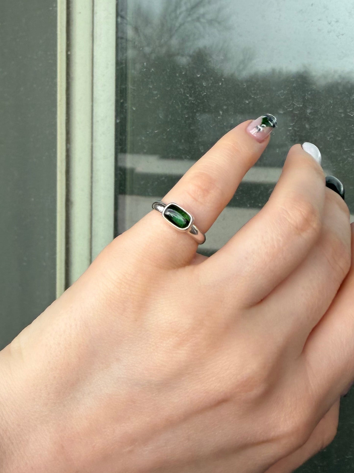 Dainty Tourmaline Ring ✦ Sizes 6 & 7