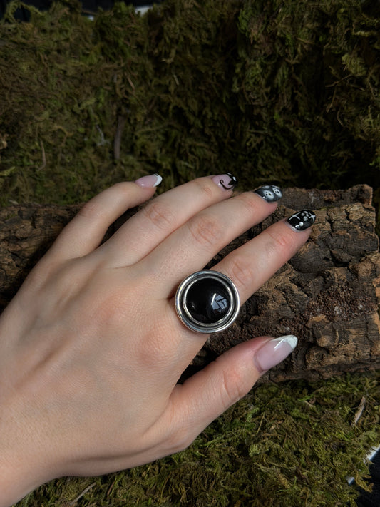 Onyx Shadow Ring ✦ Size 9