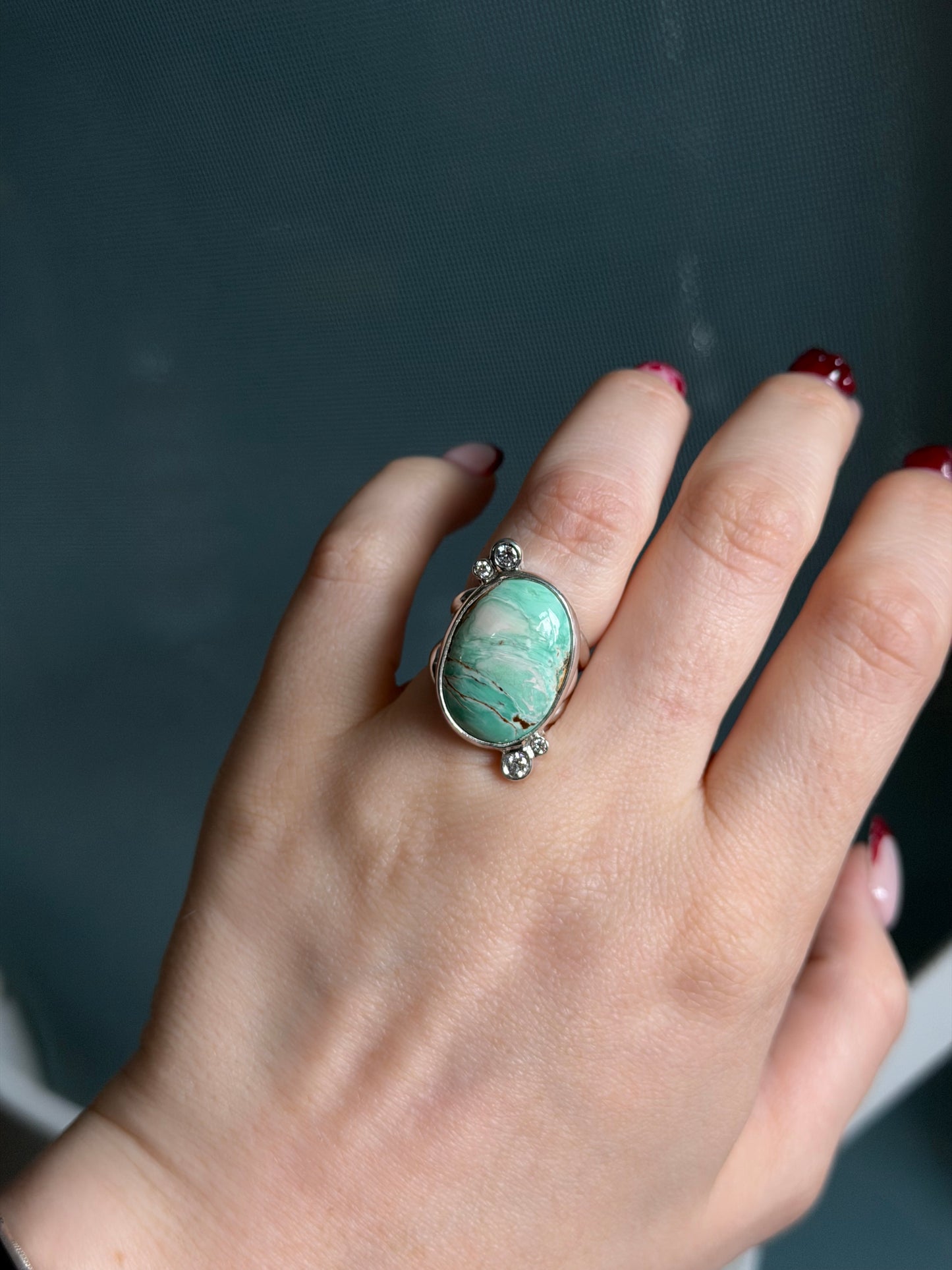 Ocean Glitz Ring ✦ Size 7