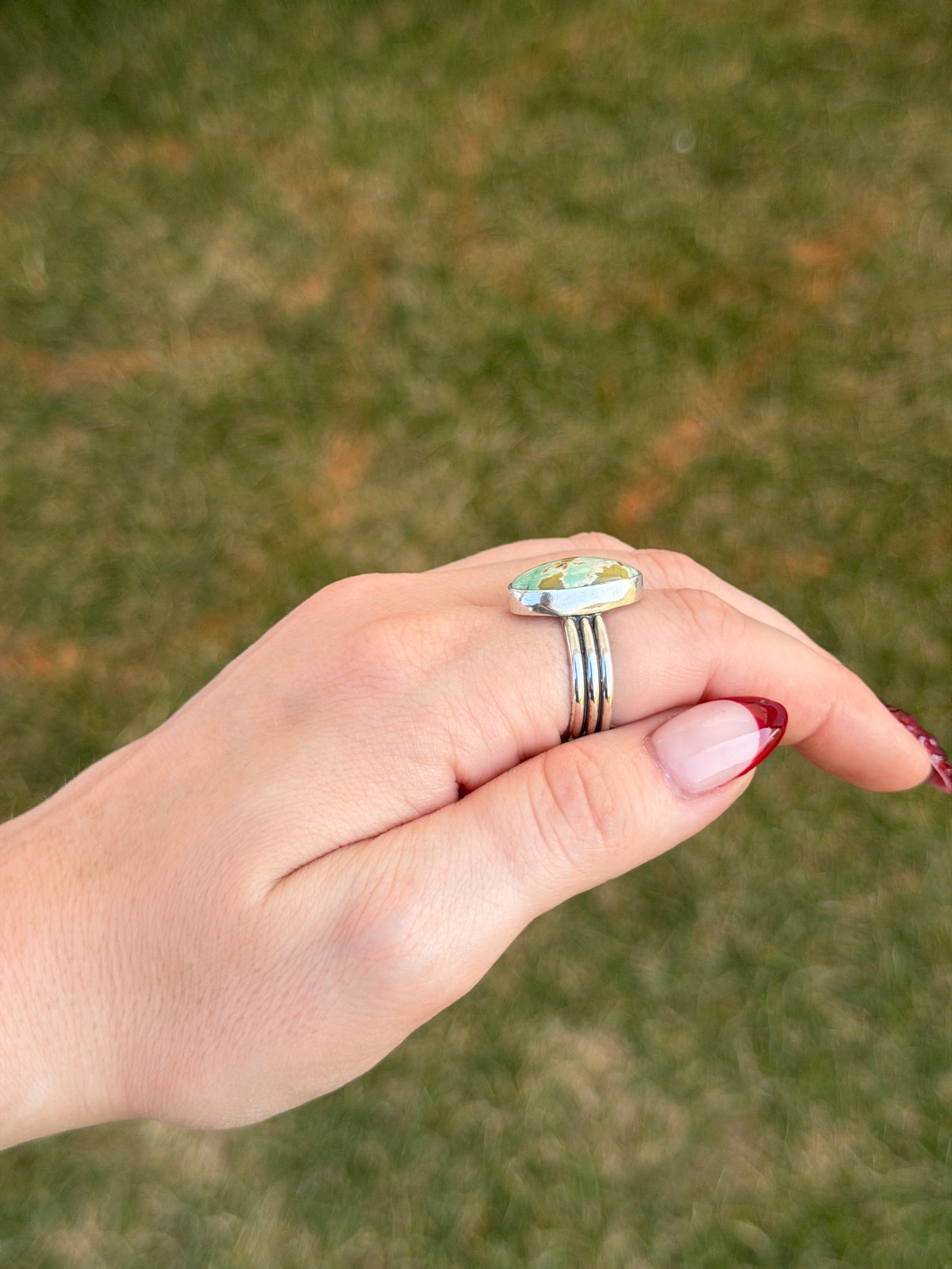 Triplin on Australian Variscite Rings ✦ Multiple Sizes