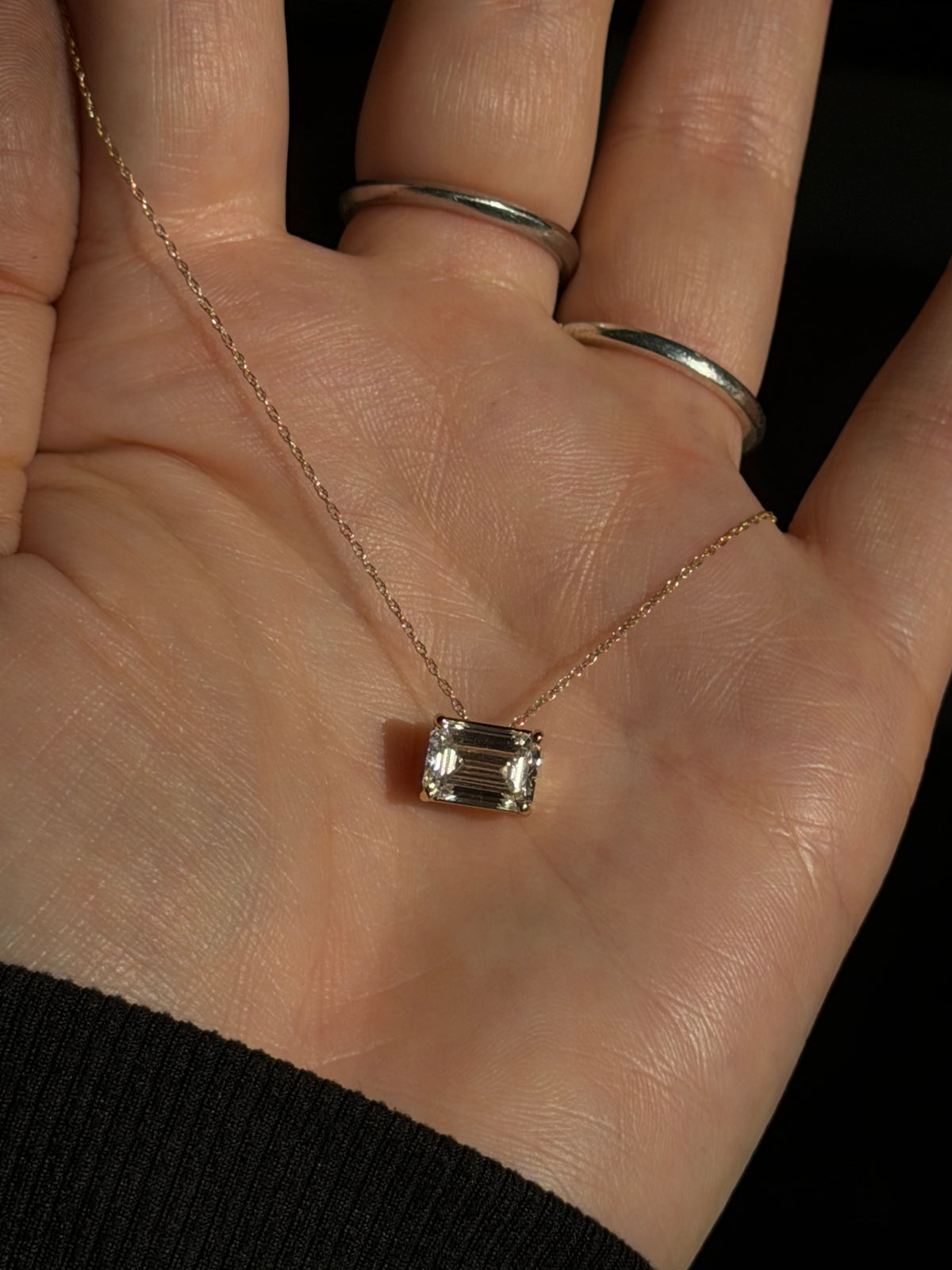Lab Diamond Slide Pendant