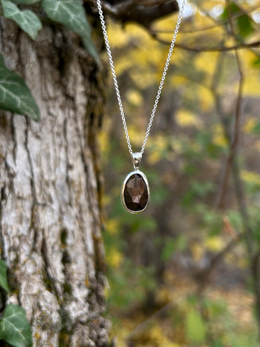 Brown Sapphire Necklace