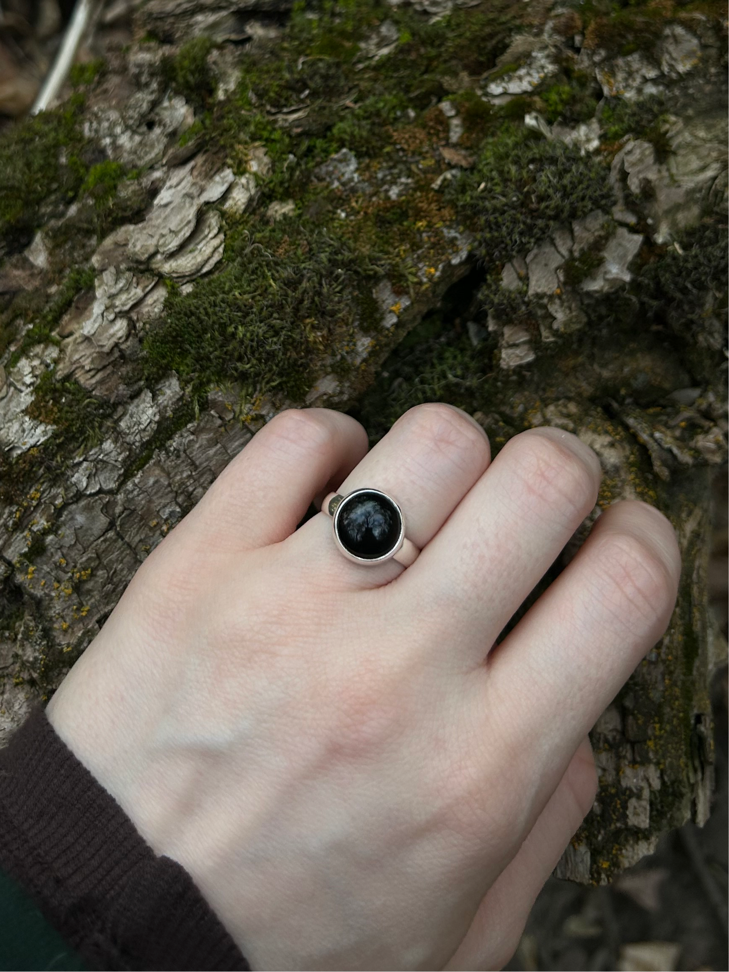 Onyx Orb Ring ✦ Size 8