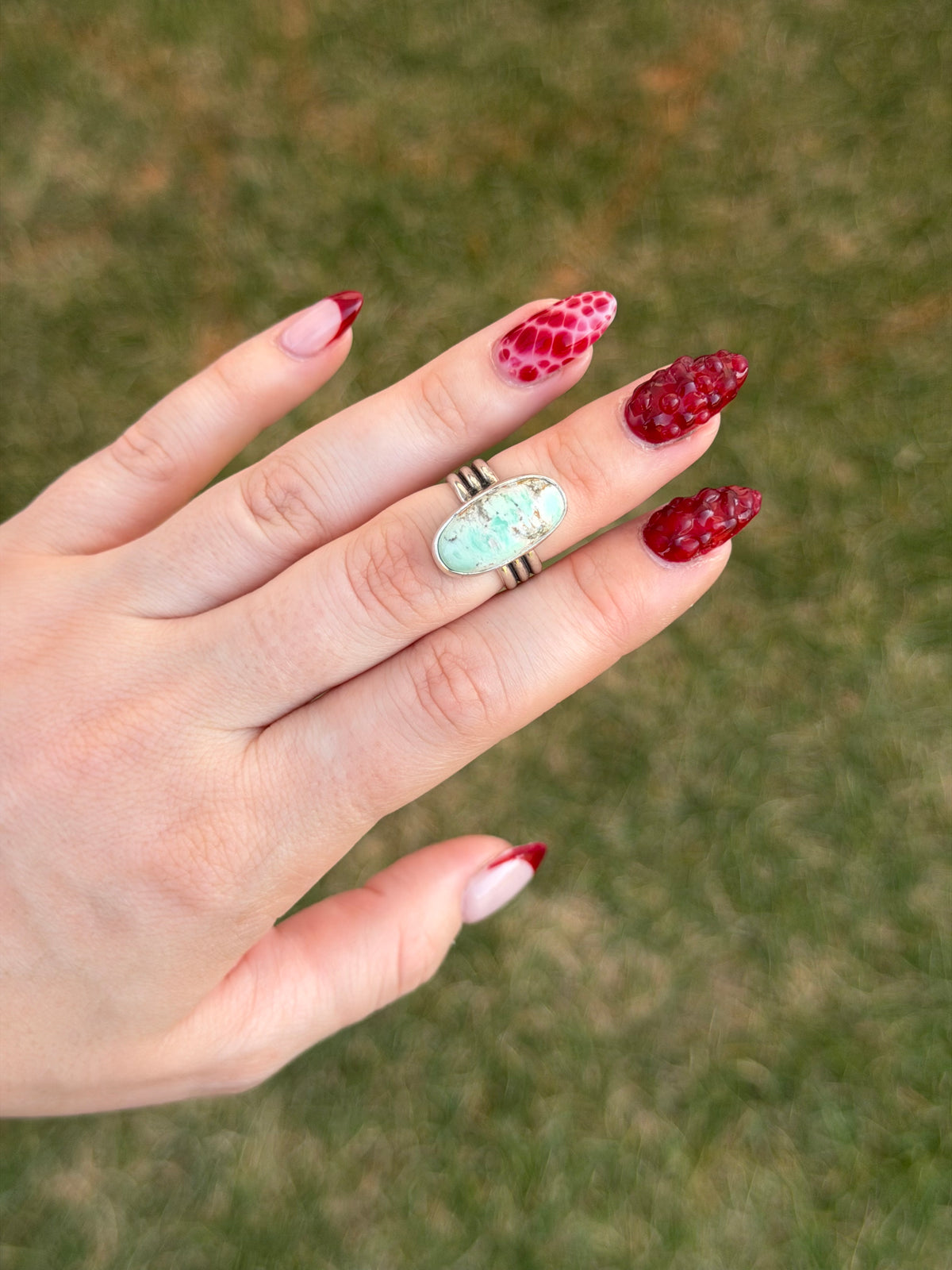 Triplin on Australian Variscite Rings ✦ Multiple Sizes