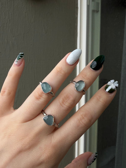 Enchanted Aquamarine Rings Multiple Sizes