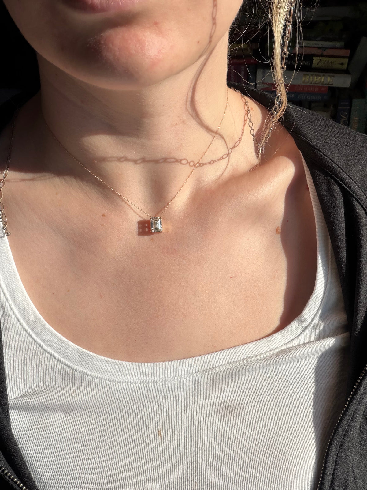 Lab Diamond Slide Pendant
