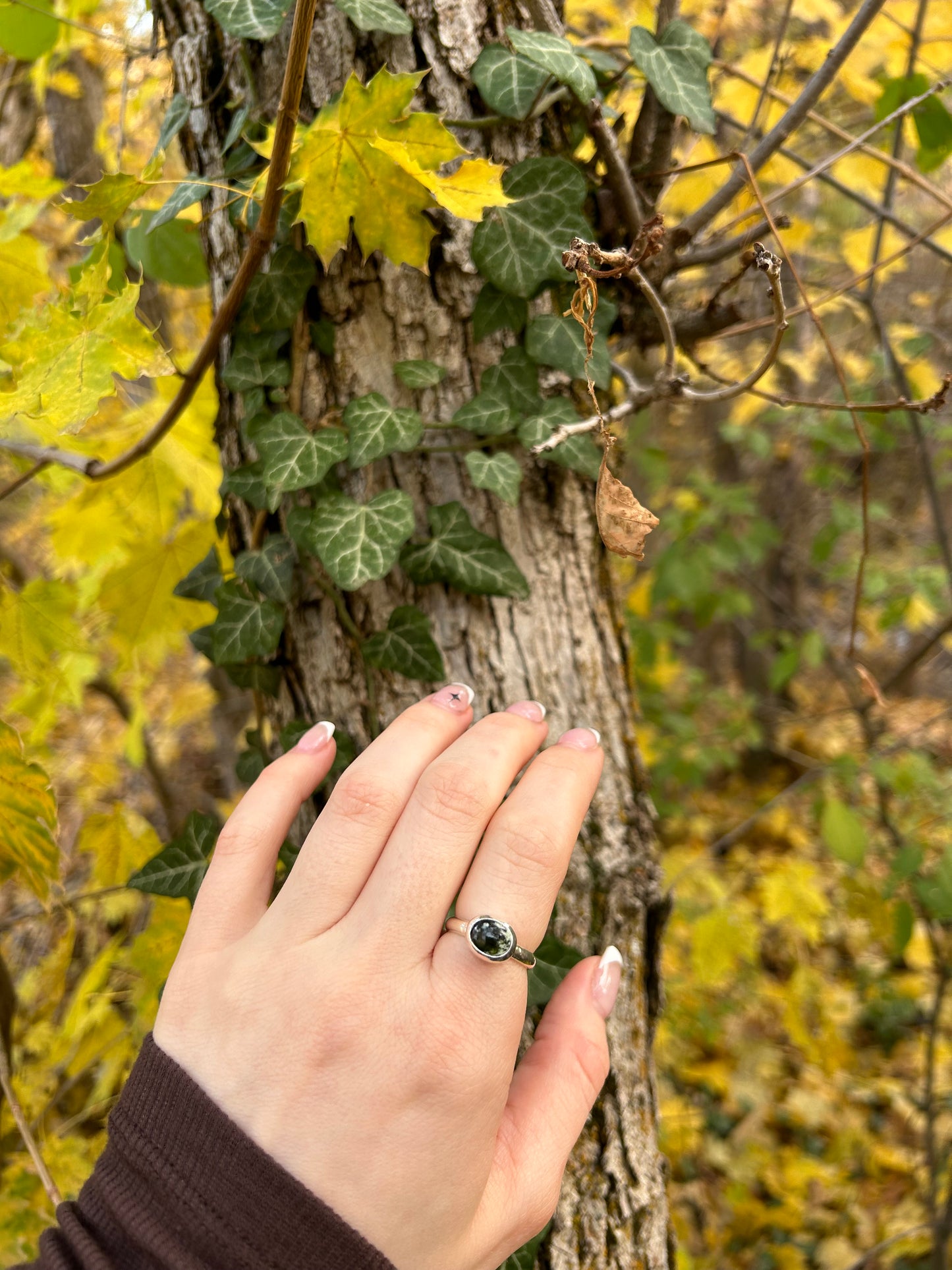 Chubby Chrome Chalcedony Ring ✦ Size 8