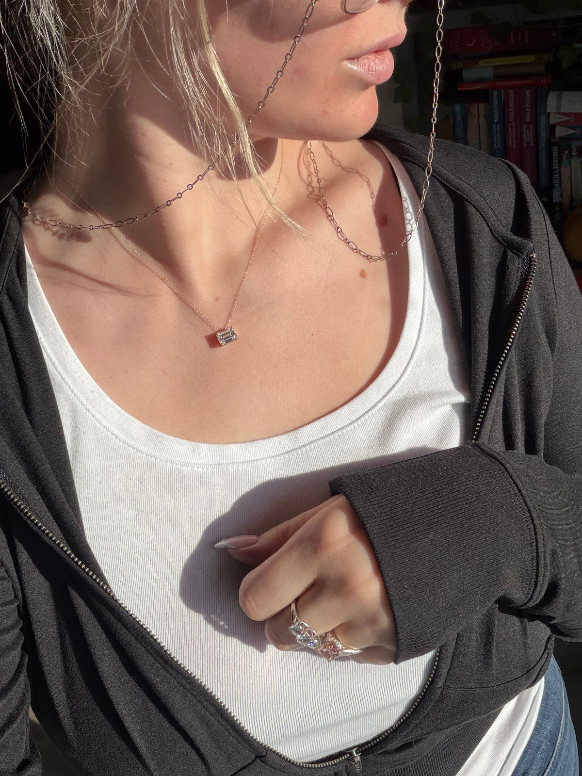 Lab Diamond Slide Pendant
