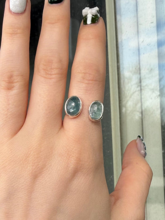 Open Aquamarine Ring ✦ Size 9.5