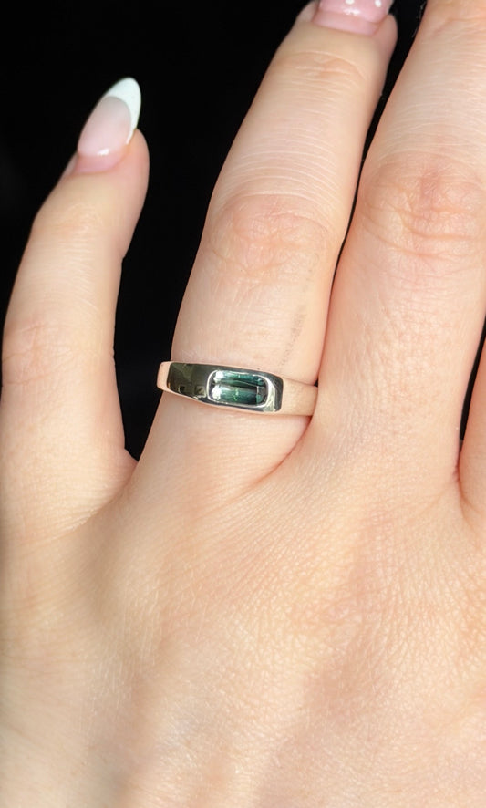 Tri-colored Tourmaline Signet ✦ Size 7.5