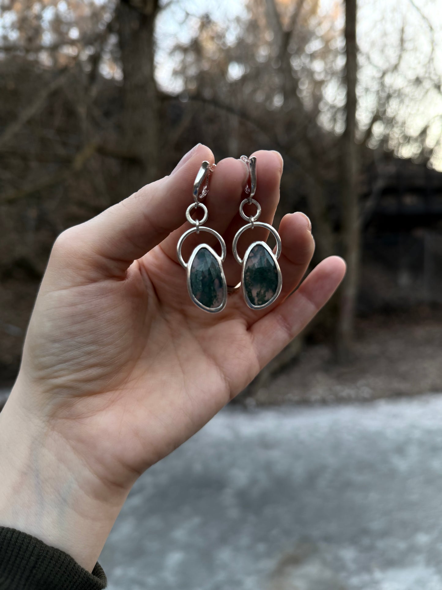 Moss Agate Earrings