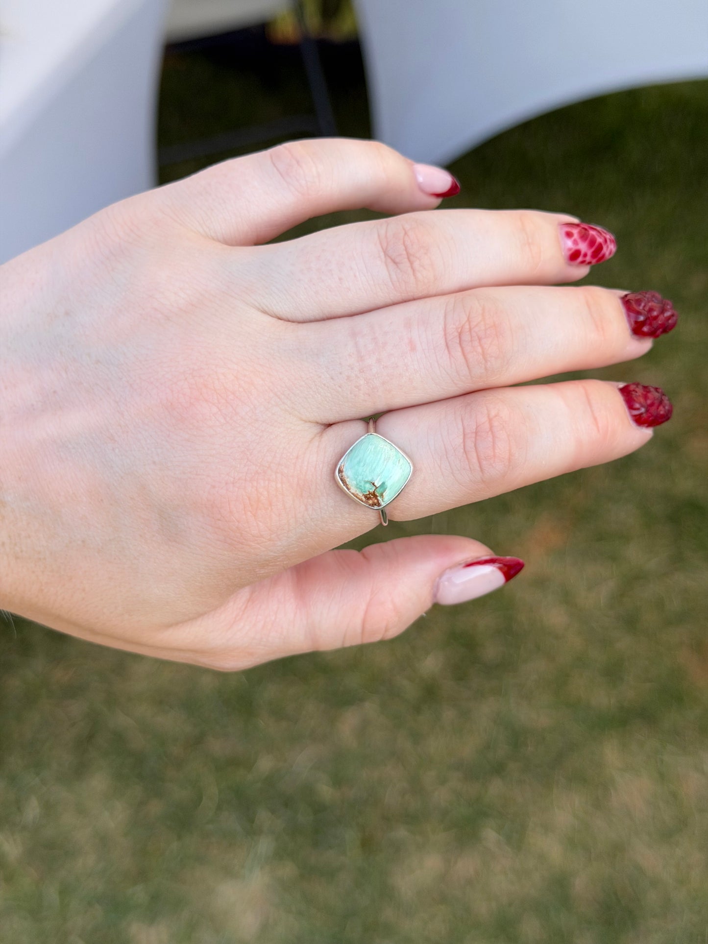 Dainty Variscite Rings ✦ Multiple Sizes