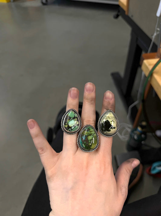 Pear Statement Rings ✦ Multiple Sizes