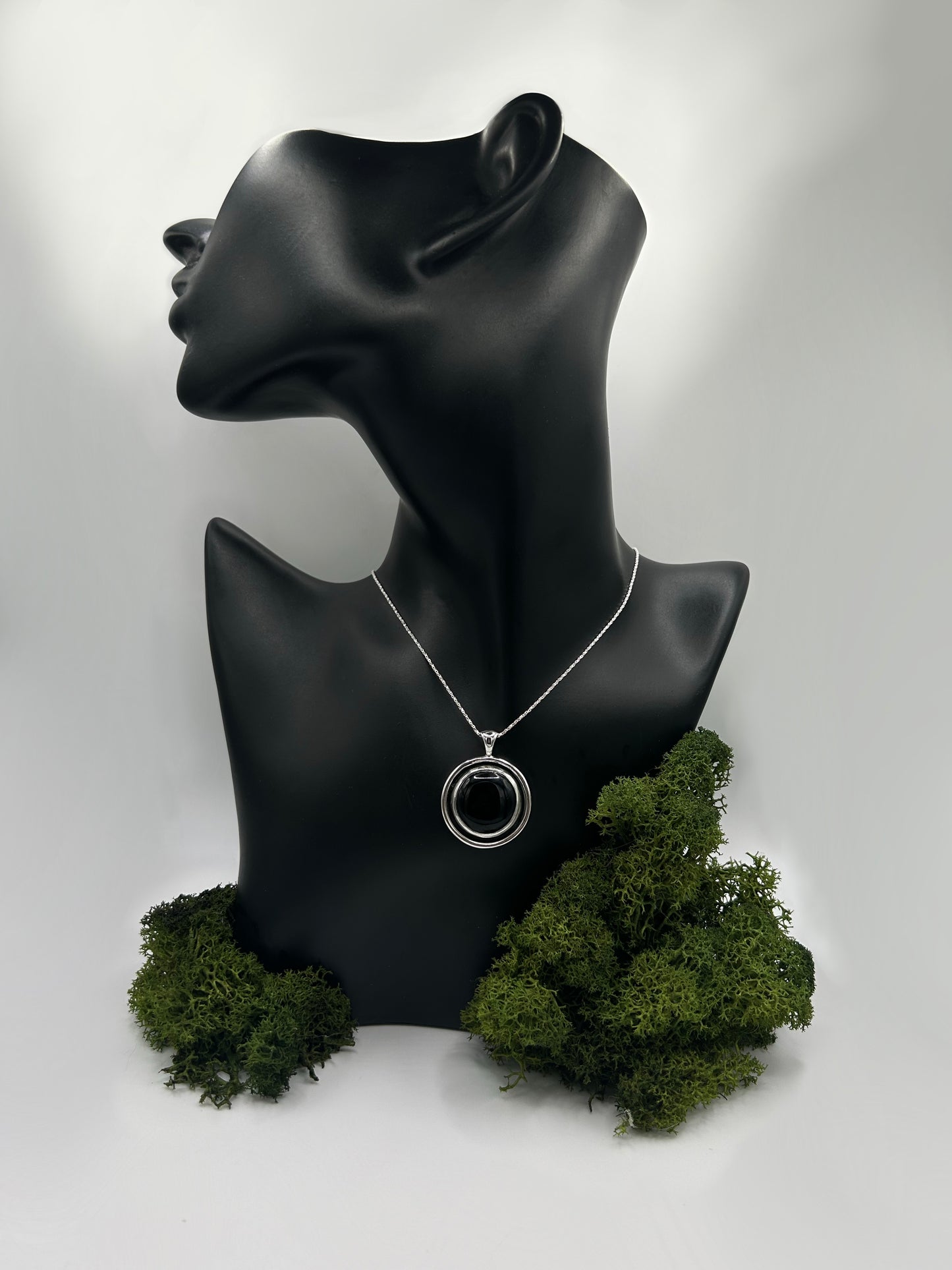 Onyx Shadow Box Necklace