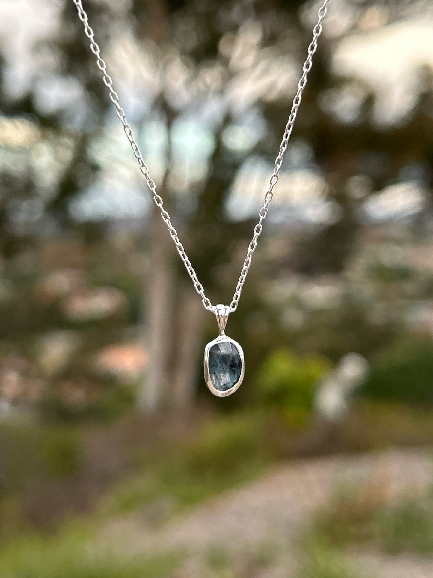 Mini Moss Kyanite Necklace