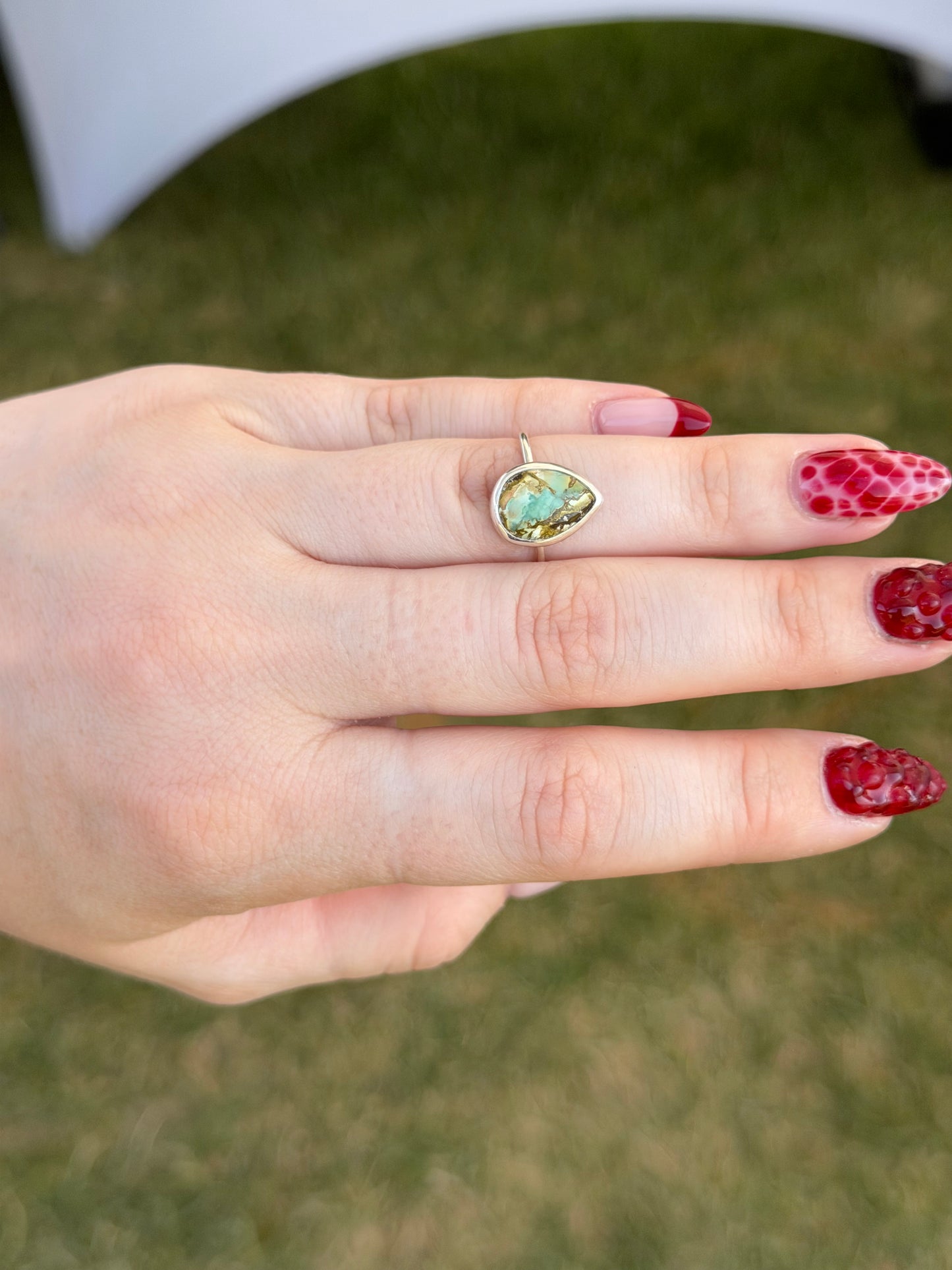 Dainty Variscite Rings ✦ Multiple Sizes