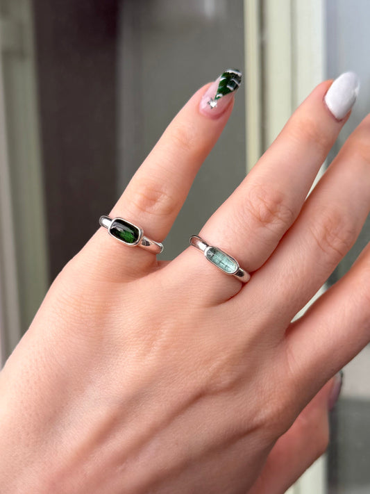 Dainty Tourmaline Ring ✦ Sizes 6 & 7
