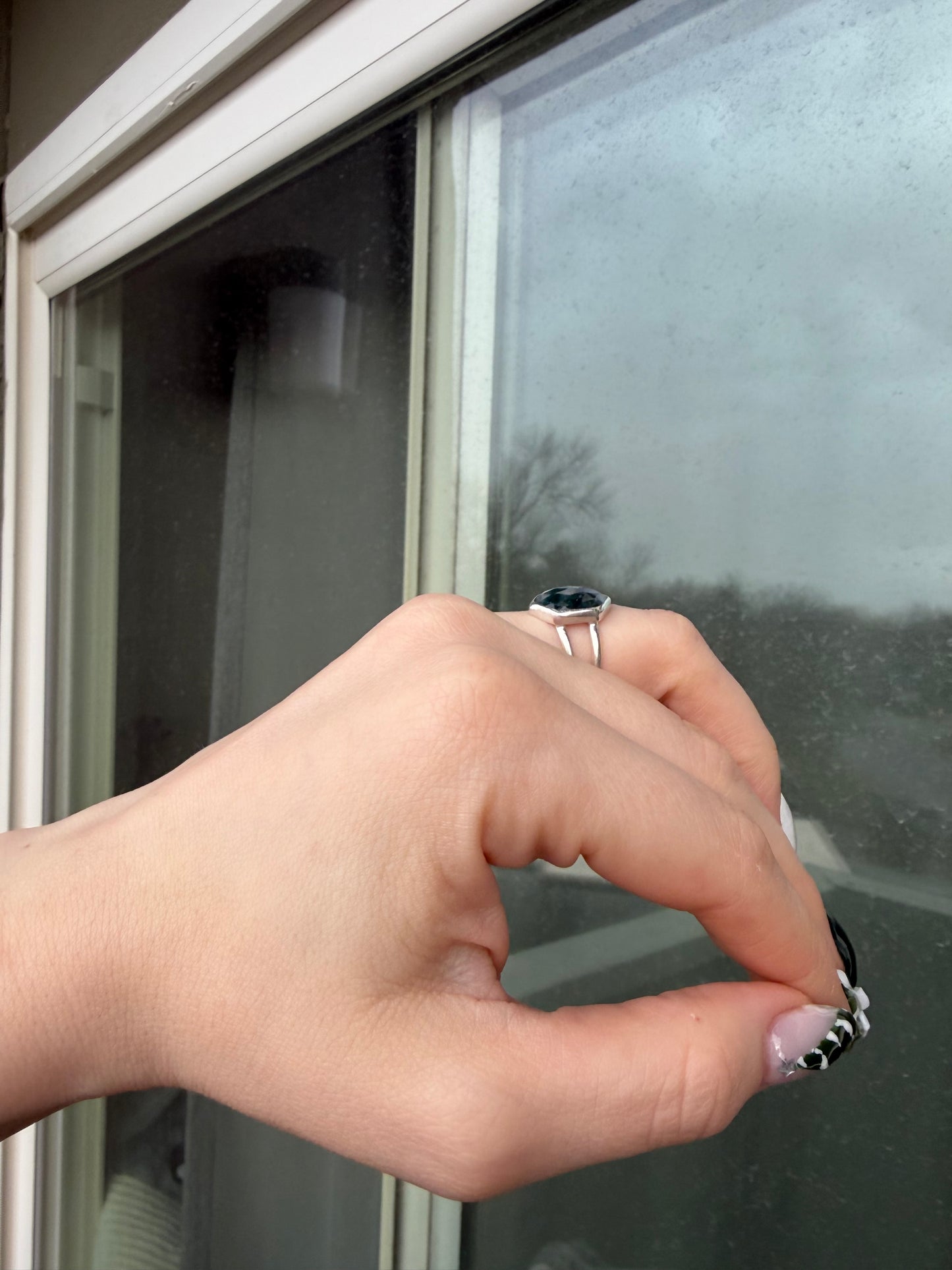 Moss Agate Ring ✦ Size 8