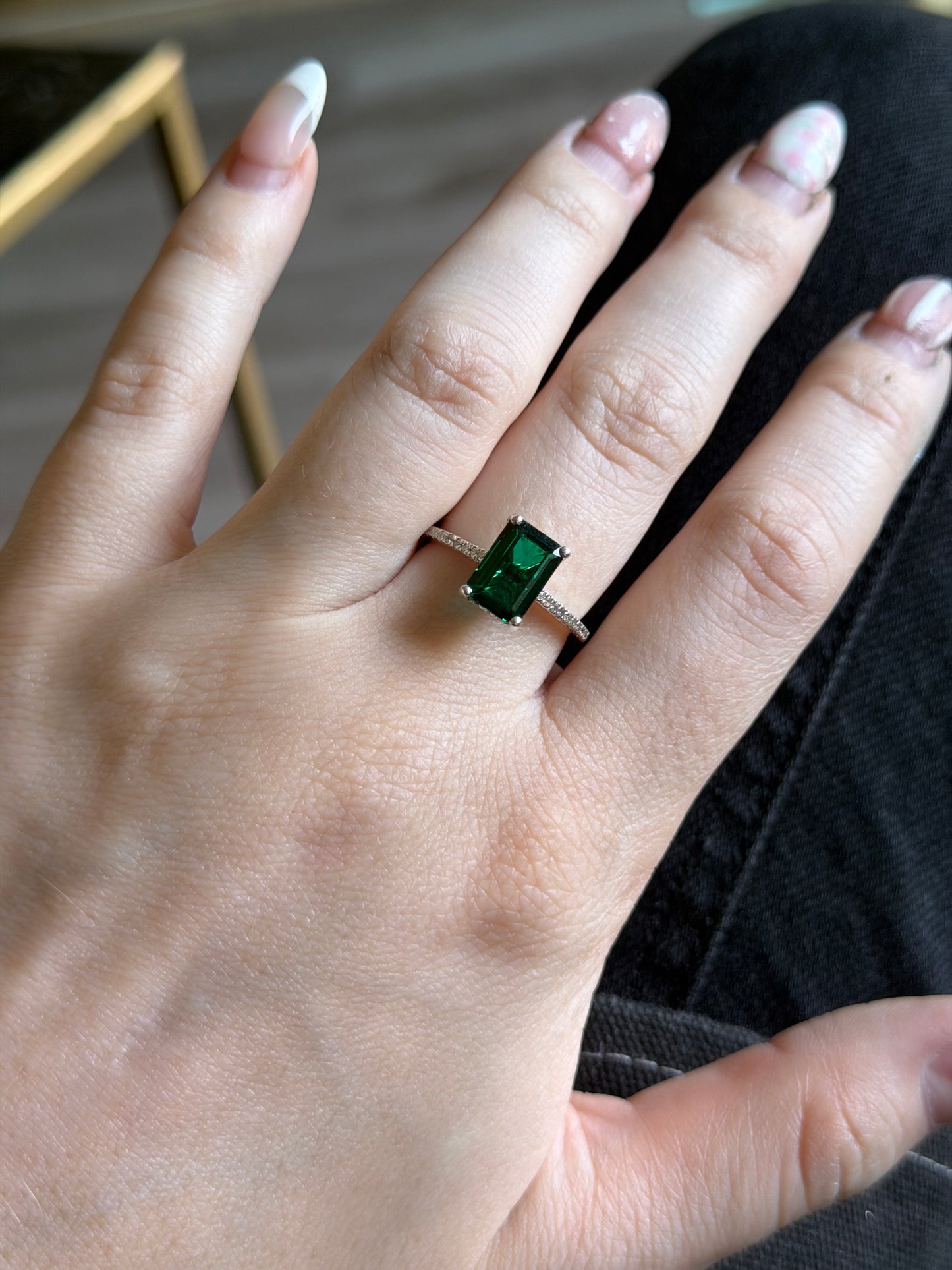 Lab Emerald and Diamond Ring ✦ Custom