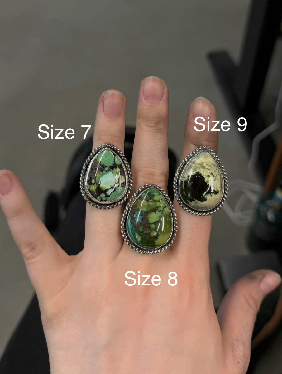 Pear Statement Rings ✦ Multiple Sizes