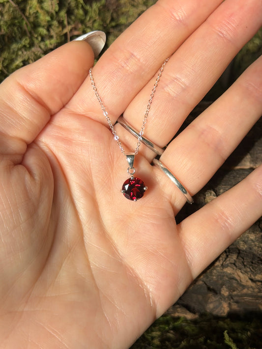 Natural Mozambique Garnet Necklace