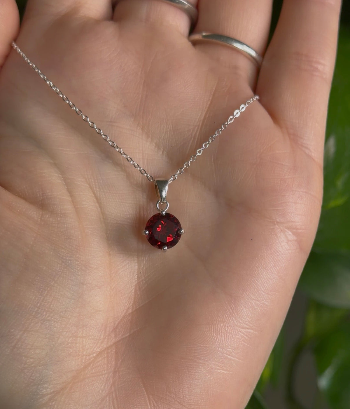 Natural Mozambique Garnet Necklace