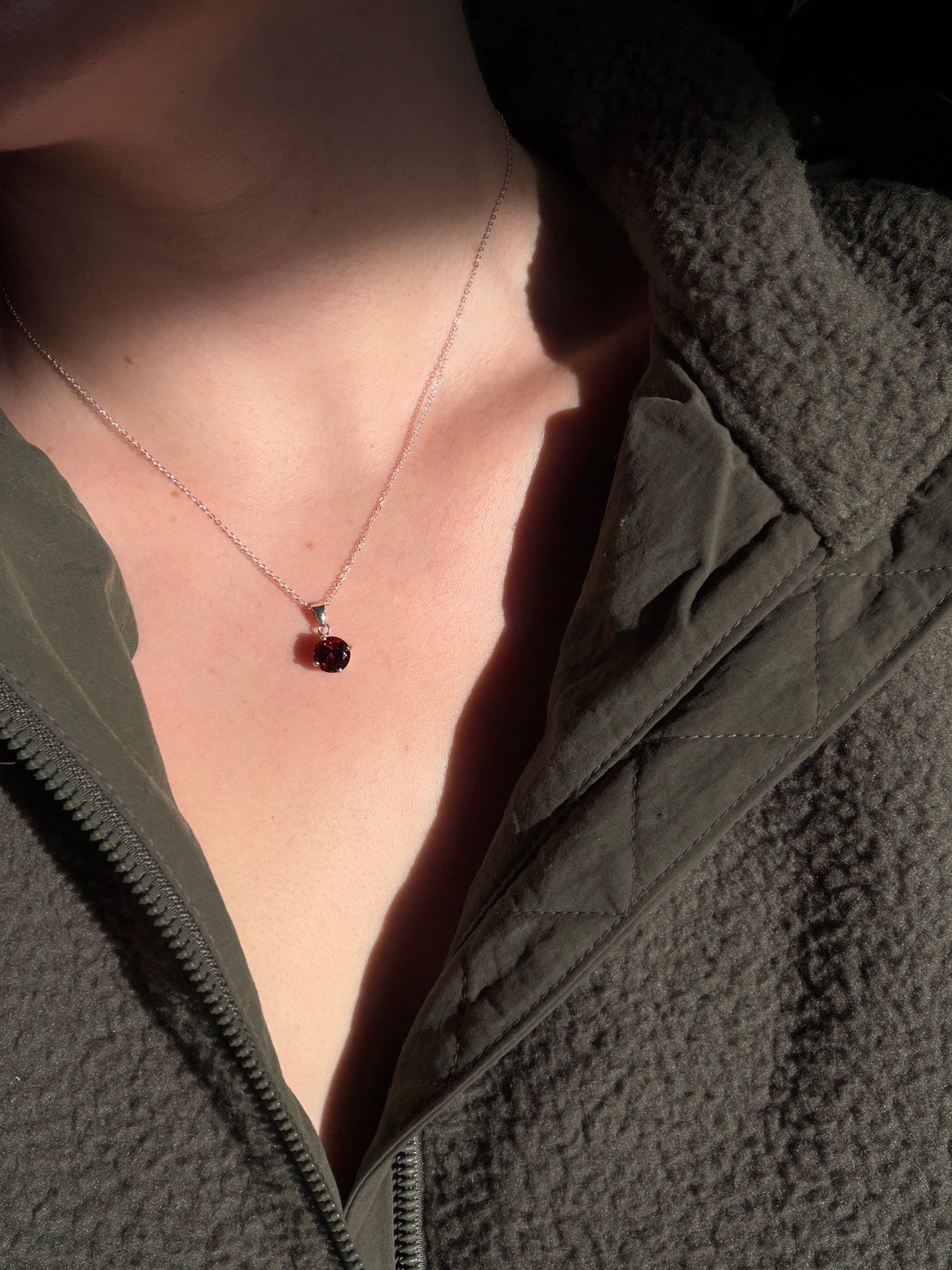 Natural Mozambique Garnet Necklace