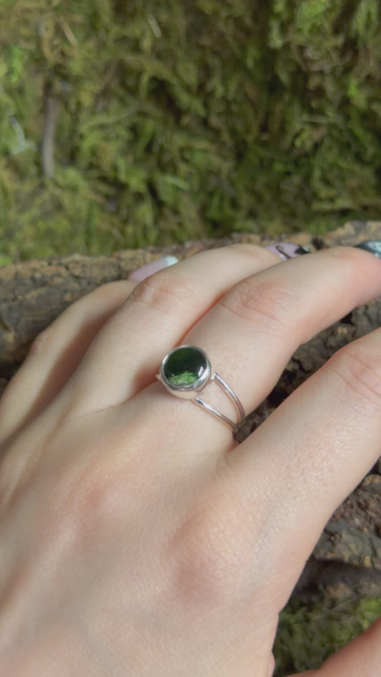 Chrome Chalcedony Eye Ring ✦ Size 8